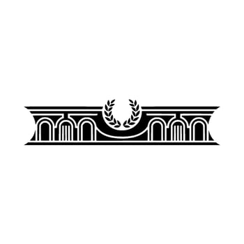 Art Deco Ornament, Classical Laurel, Elegant Border vector