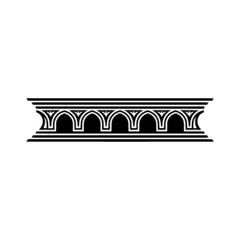 Elegant Corinthian Column Border, Vintage vector
