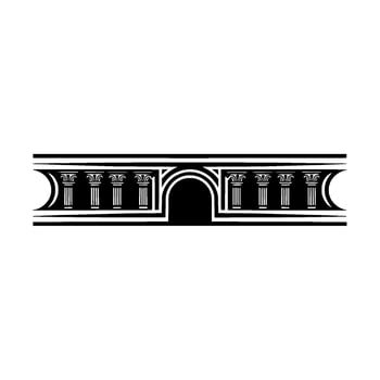 Classical Archway, Detailed Ornamentation, Minimalist vector