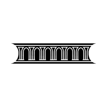 Art Deco Ornament, Geometric, Elegant Border, Line vector