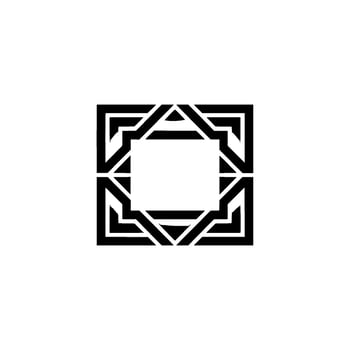 Geometric Gradient Square Emblem, Modern vector