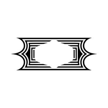 Geometric Deco Border, Streamlined, Minimalist Art, Pattern vector