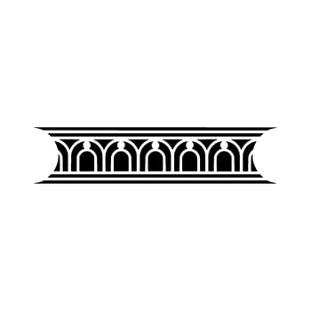 Art Deco Arch Motif, Elegant Border, Ornamentation vector