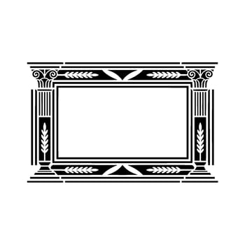 Art Deco Frame, Elegant Ornamentation, Vintage - Geometric vector