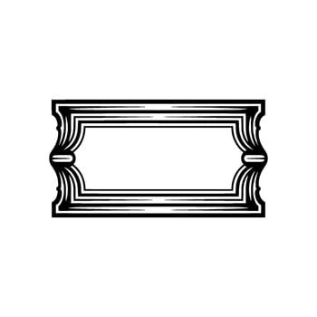 Art Deco Ticket Frame, Elegant Vintage vector