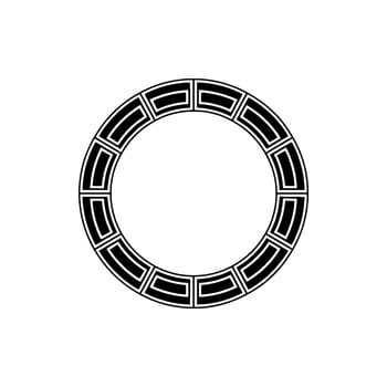 Geometric Circle Motif, Minimalist , Circular Pattern, Outline vector