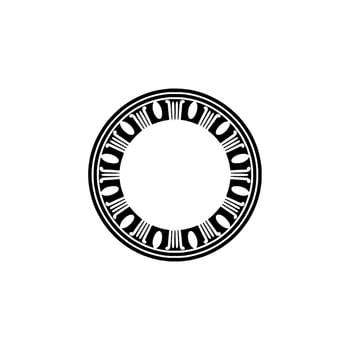 Geometric Circle Emblem, Art Deco Inspired, Ornament vector