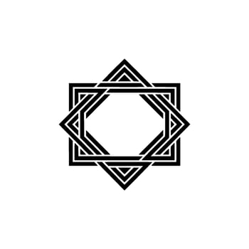 Geometric Starburst, Minimalist, Modern Emblem vector