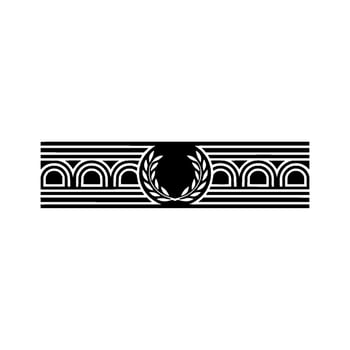 Geometric Laurel Border, Retro, Minimalist Emblem vector