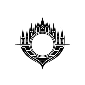 Geometric Crown Emblem, Tribal, Minimalist vector
