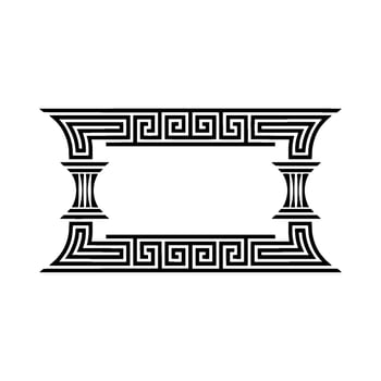 Intricate Greek Key Border Frame, Elegant vector