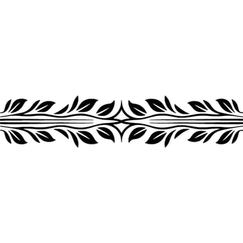 Elegant Leaf Border, Vintage Element, Floral vector