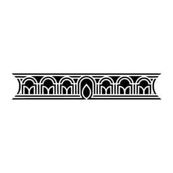 Art Deco Ornament Border, Elegant Linear, Geometric vector