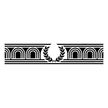 Art Deco Border, Geometric Ornament, Vintage, Line vector