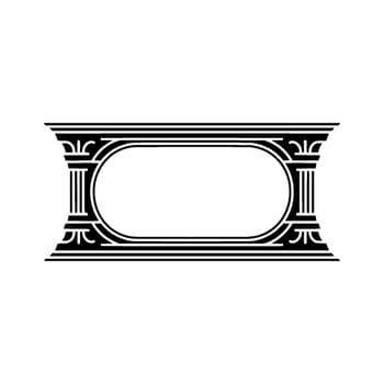 Art Deco Frame, Geometric Ornamentation, Vintage, Linear vector