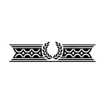 Elegant Vintage Border, Laurel Wreath Detail vector