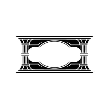 Art Deco Ornament, Elegant Frame, Vintage, Symmetry vector