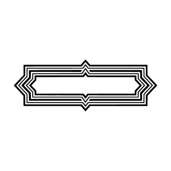 Geometric Deco Frame, Layered Lines, Minimalist - Pattern vector