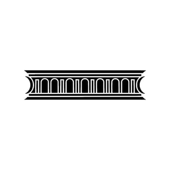 Art Deco Column Ornament, Geometric , Vintage Style vector