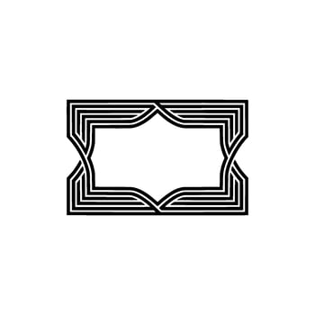 Geometric Deco Frame, Minimalist, Line vector