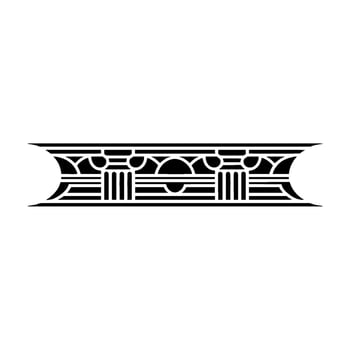 Geometric Deco Border, Minimalist - Stylized vector
