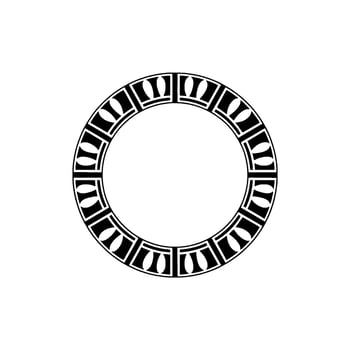 Geometric Circle Frame, Art Deco Style, Minimalist, Retro vector