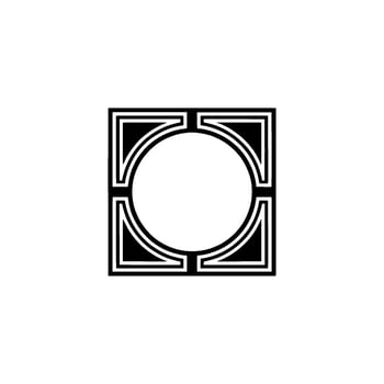 Geometric Circle Emblem, Minimalist , Circular Focus vector