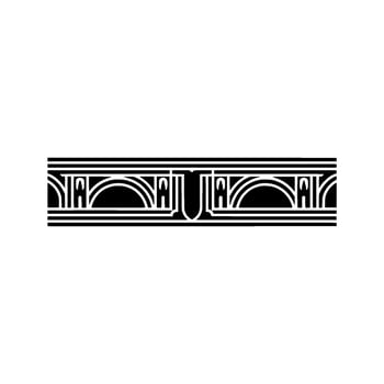 Art Deco Banding Geometric Ornamentation, Elegant vector