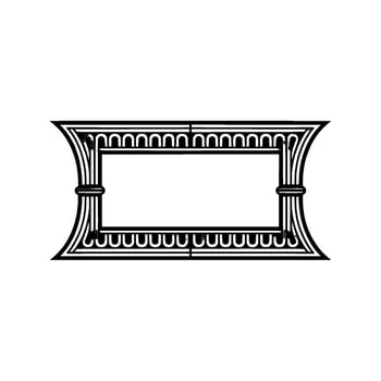 Art Deco Frame, Geometric Ornamentation, Vintage Elegance, Border vector