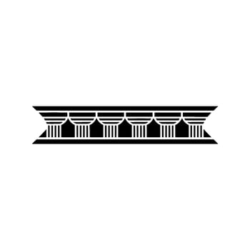 Geometric Temple Silhouette, Minimalist vector