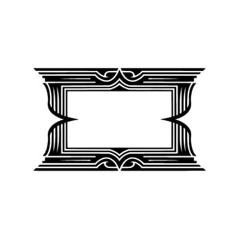Art Deco Frame, Elegant Border, Vintage, Minimalist Composition, Decorative vector