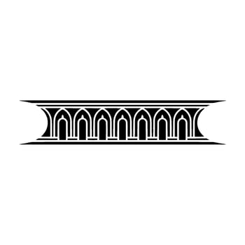 Art Deco Ornament, Linear , Elegant Border, Geometric vector