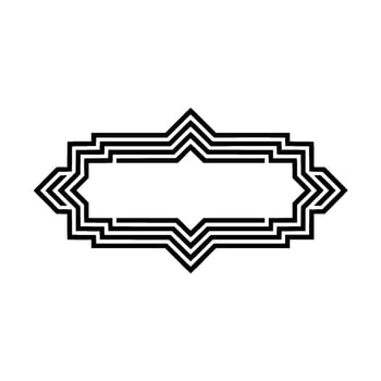 Geometric Deco Frame, Layered, Minimalist Elegance, Outline vector