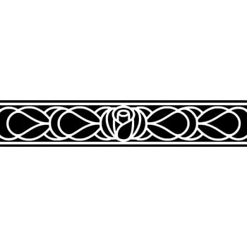 Art Nouveau Floral Border, Elegant Decorative Element vector