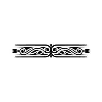 Elegant Vintage Decorative Divider, Black White vector