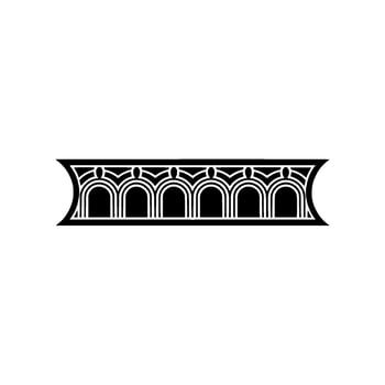 Art Deco Archway Ornament, Geometric Elegance vector