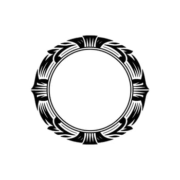 Ornate Circular Frame, Tribal , Minimalist Aesthetic vector