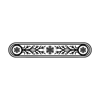 Elegant Winter Border, Vintage Ornamentation vector