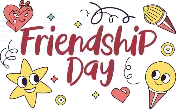 Bold and Unique Friendship Day Typography Art for Commercial Use vector