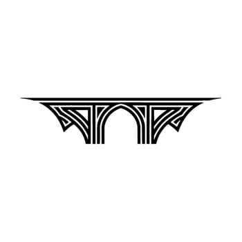 Geometric Archway, Art Deco Style, Minimalist, Arch vector