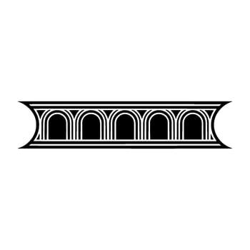 Art Deco Archway, Geometric Ornamentation, Vintage, Symmetry vector