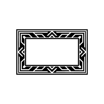 Geometric Deco Frame, Minimalist, Elegant Border, - Art deco vector