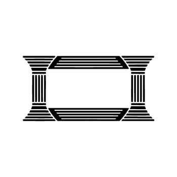 Geometric Deco Frame, Minimalist , Elegant Border - Stripes vector
