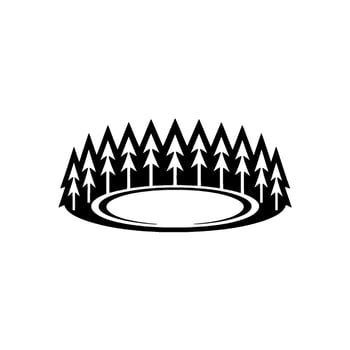 Minimalist Stove Top Silhouette, Geometric vector