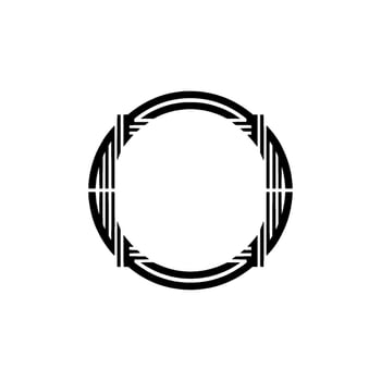 Geometric Circle Frame, Art Deco Style, Minimalist - Artdeco vector