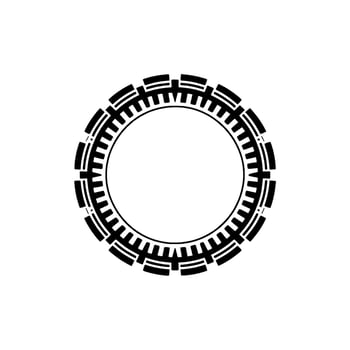 Geometric Circle Frame, Minimalist, Circular Motif, Symmetry vector
