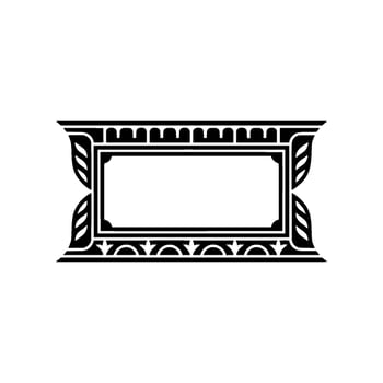 Art Deco Frame, Elegant Ornamentation, Vintage, Border vector
