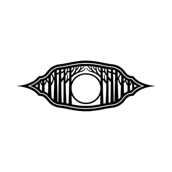 Whispering Woods Eye - A Symbol of Natures Observation vector