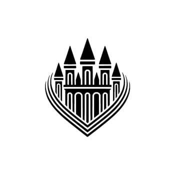 Geometric Castle Emblem, Minimalist, Regal Symbol vector