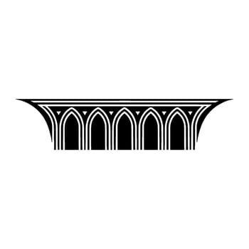 Gothic Archway, Minimalist, Architectural Emblem vector